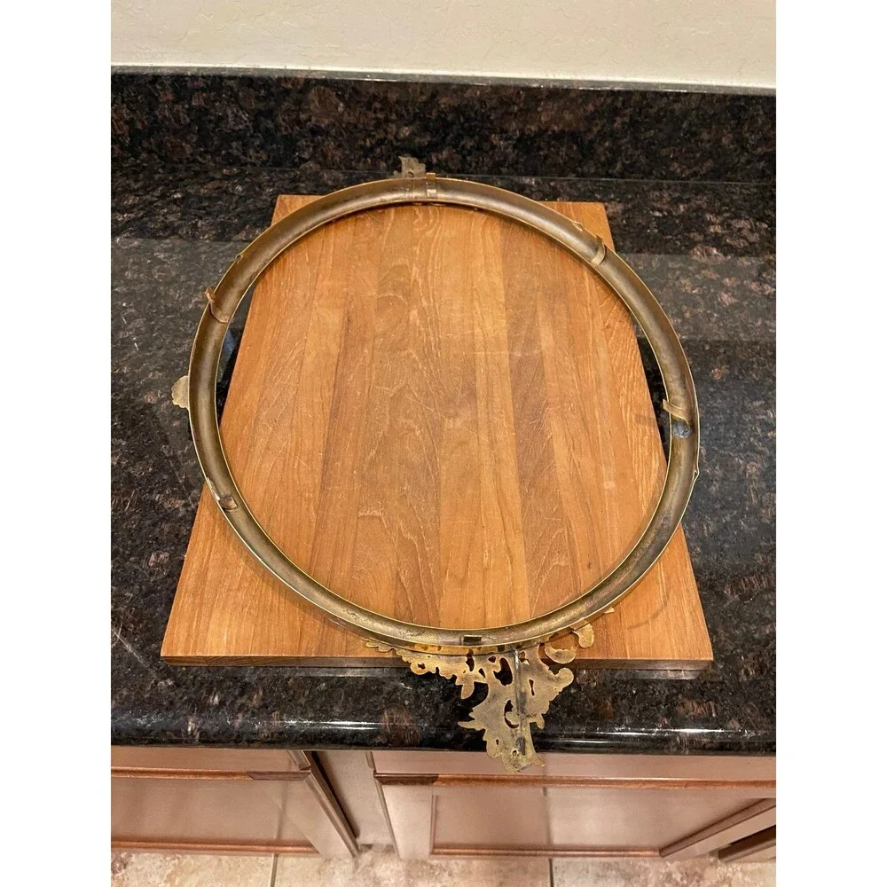 Vintage Brass Ornate Oval Frame